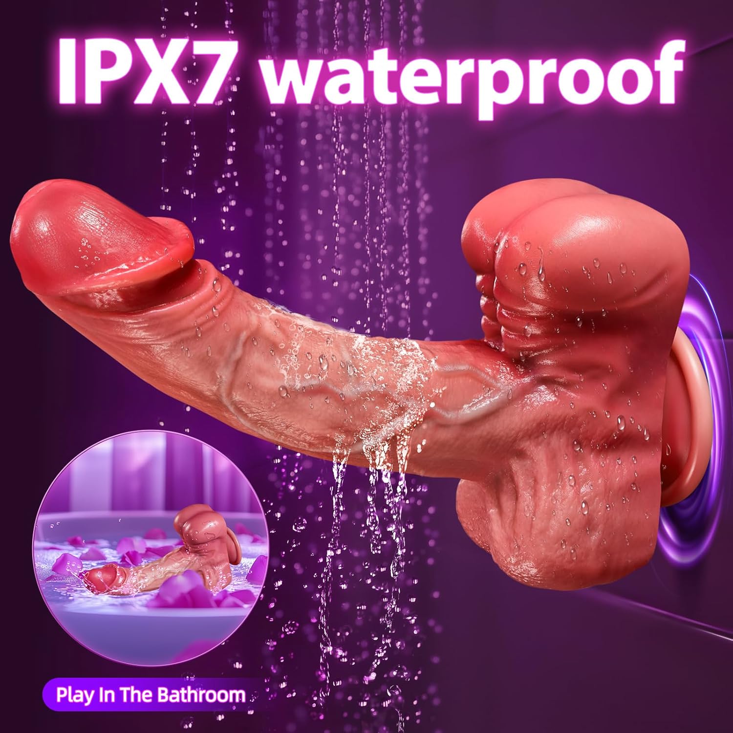 Zoom  5 In 1 Realistic Muscular Thrusting Rotation Dildo Wireless Control Vibrators With Suction Cup