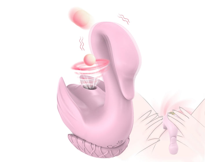 White Cygnus Suck Vibrator