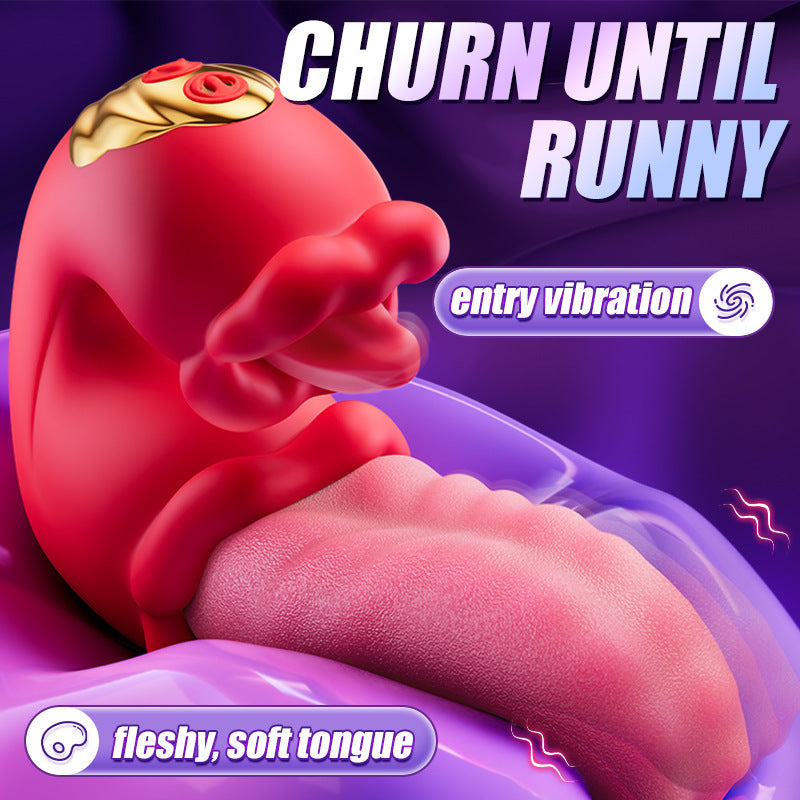 Simulated tongue licking vibrator female sex toy masturbator