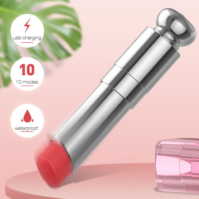 LustBeauty - Lippy Lipstick With Egg Skipping Women's Vibrator