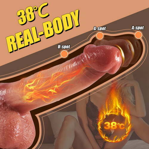 5IN1 Mouth Sucking Vibrator Rose Sex Toy +9 Vibrating 3 Thrusting & Swing Intelligent Heating Realistic Dildo Vibrator 6.3 Inch SET