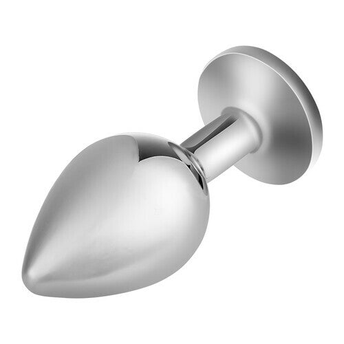 Silver Jewelled Aluminium Beginner's Butt Plug 2.7 Inch