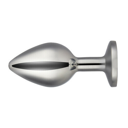 Silver Jewelled Aluminium Beginner's Butt Plug 2.7 Inch