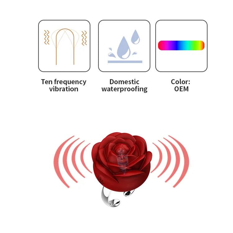 Vibrador del clítoris del juguete sexual rosa