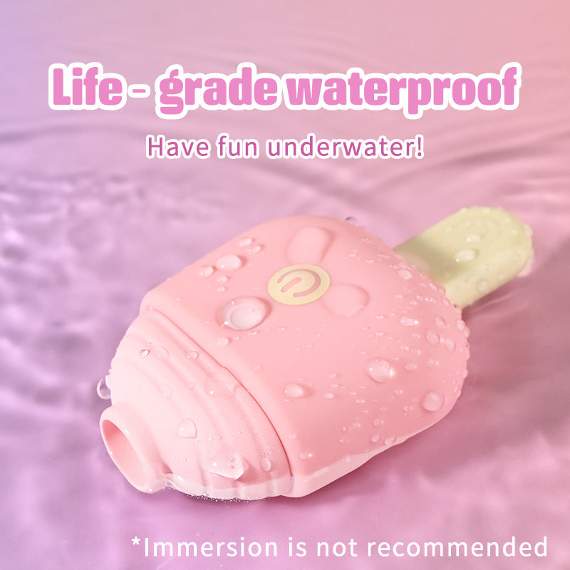 Ten Band Frequencies Female Masturbation Ice Cream Shape Licking G-spot Clit Vibrator