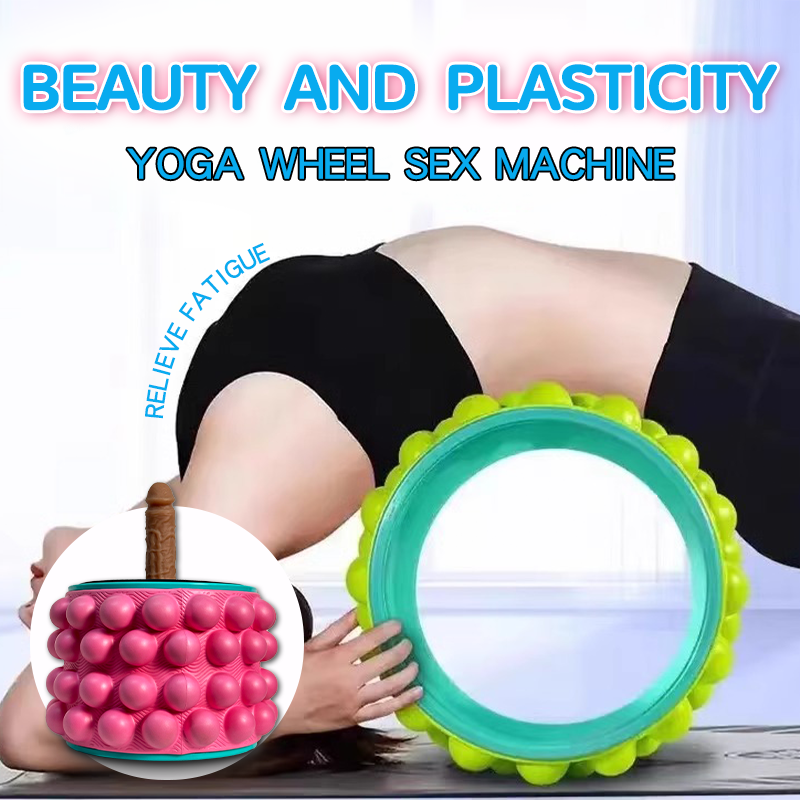 ROGTYO Yoga Wheel Yoga Ball Simulated Penis Sex Machine Relieve Fatigue Pillow Talk