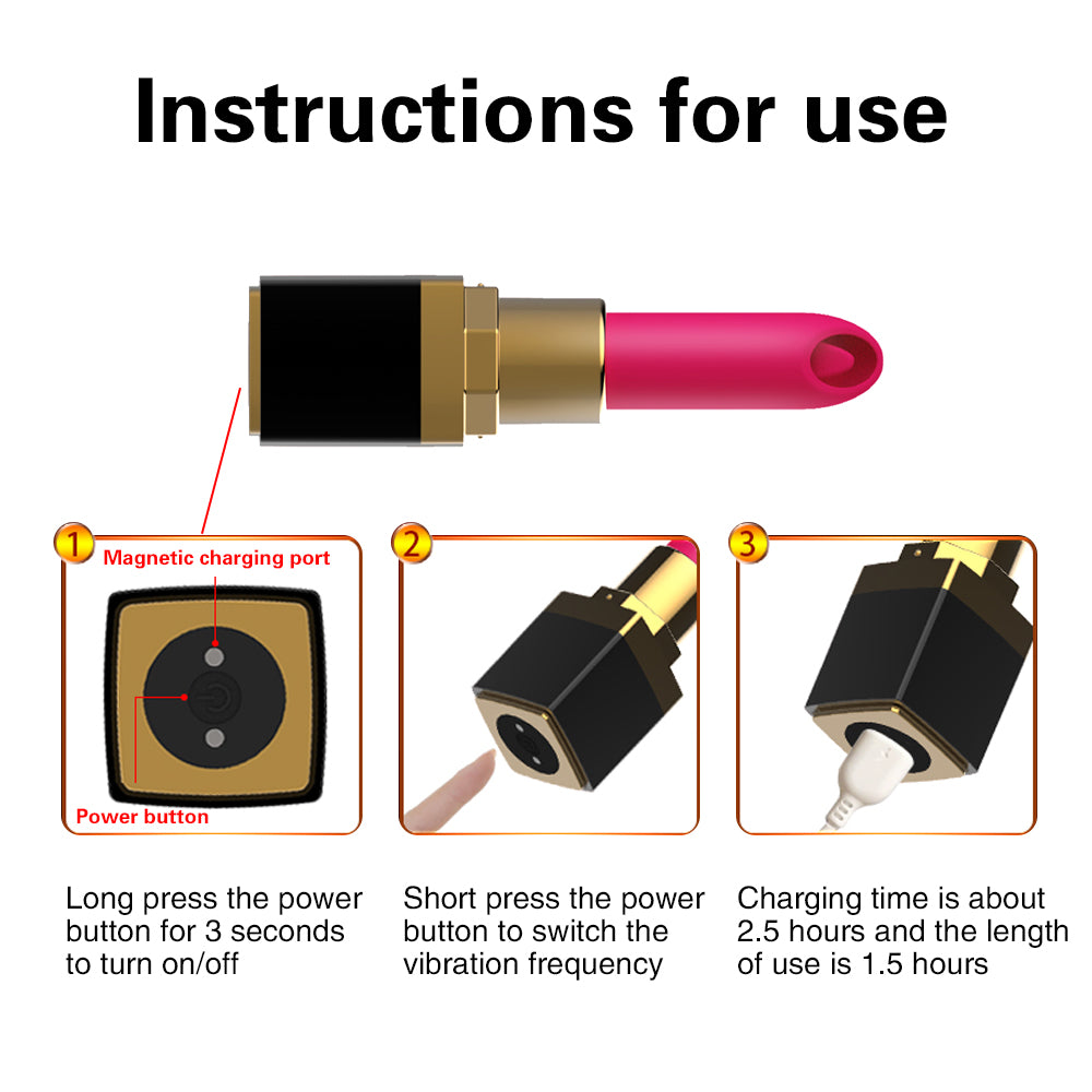 LustBeauty - Lipstick Vibrating Massage Stick Women's Clitoris Stimulation