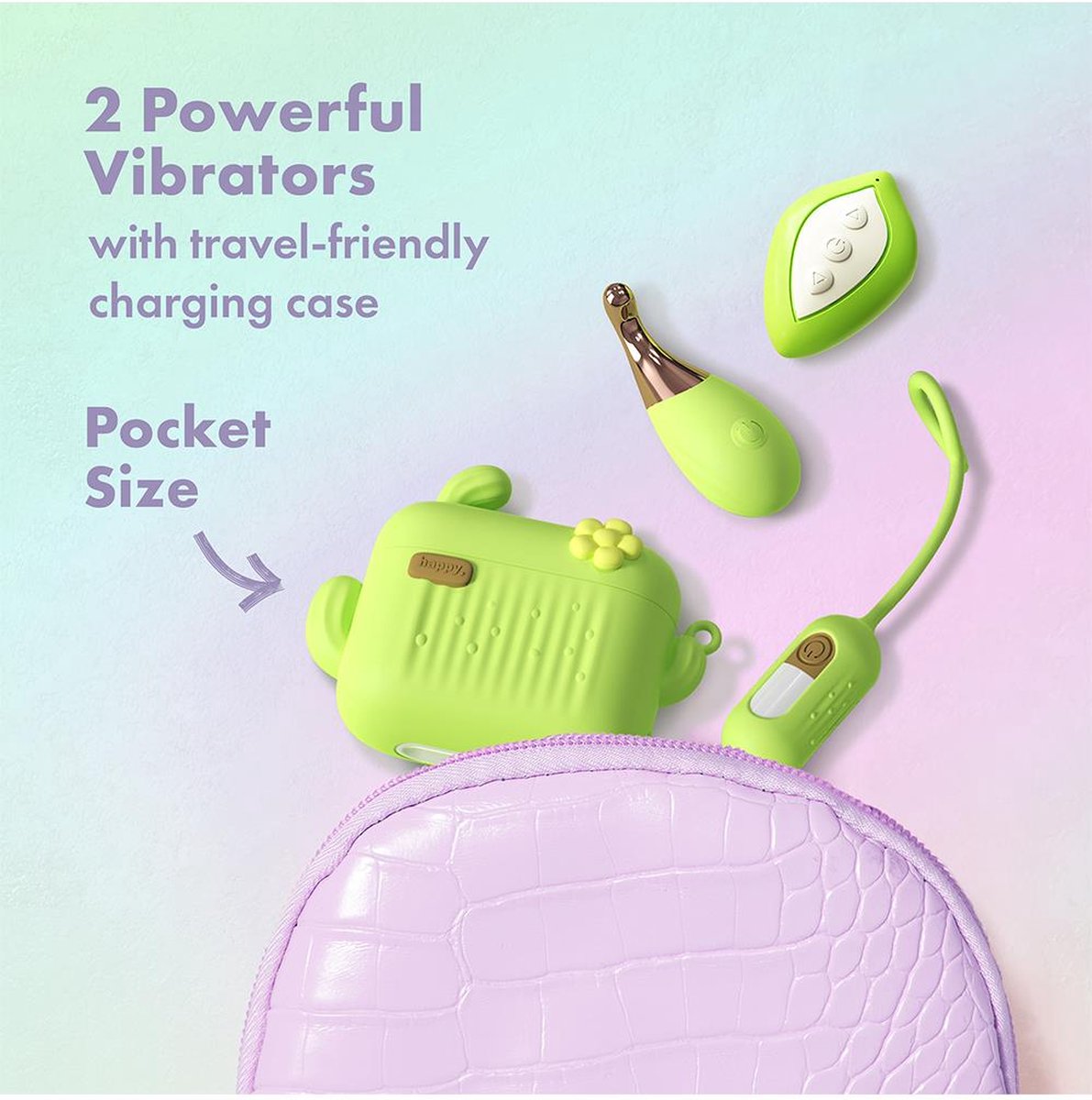 Clitoral Stimulator  Sucking Vibrating massager for women BLOOMING BLISS GREEN BLUSH