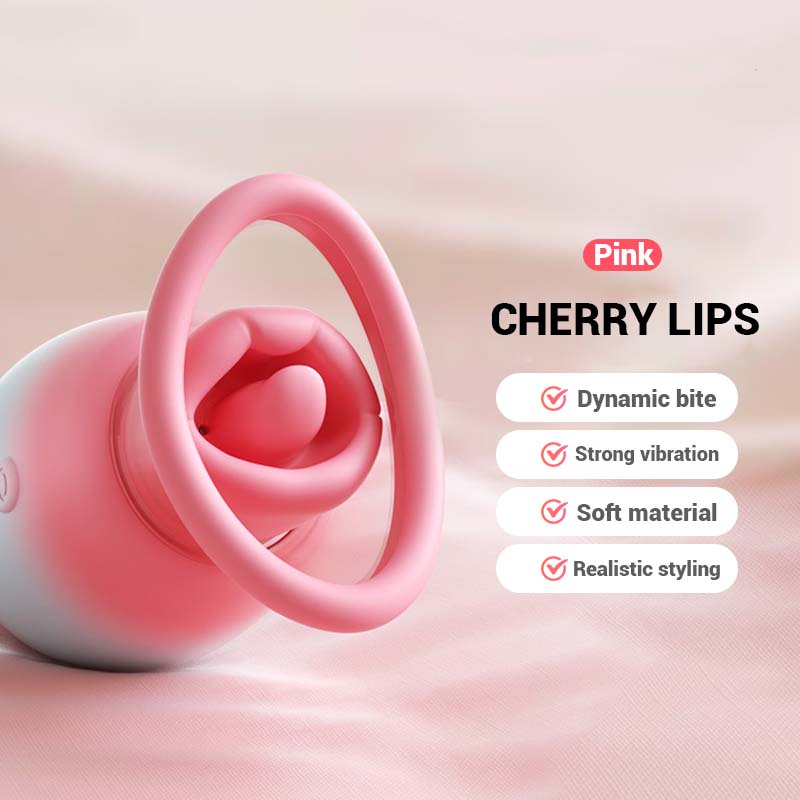 Cherry-Lips Bite-Suction Vibrator