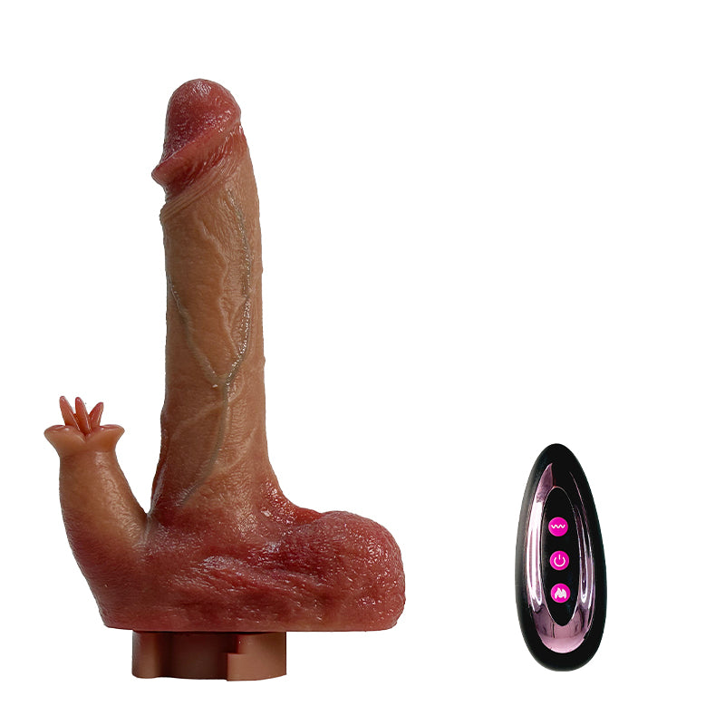 Dolphin Plush Dildo Machine Thrusting Licking Dildo Machine Sex Toy With Remote Control