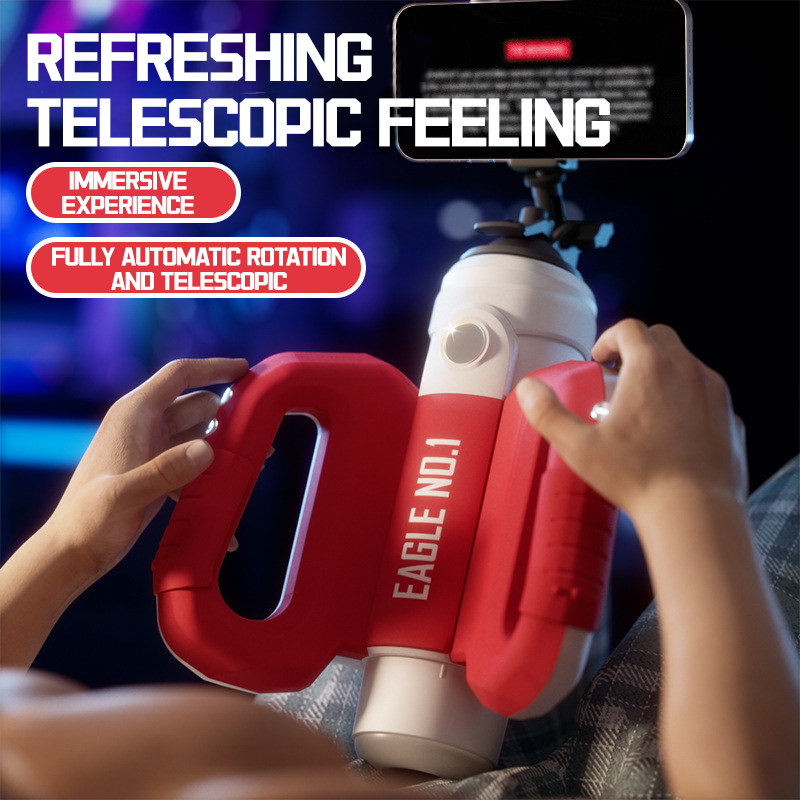 Fully automatic rotating telescopic aircraft cup for men