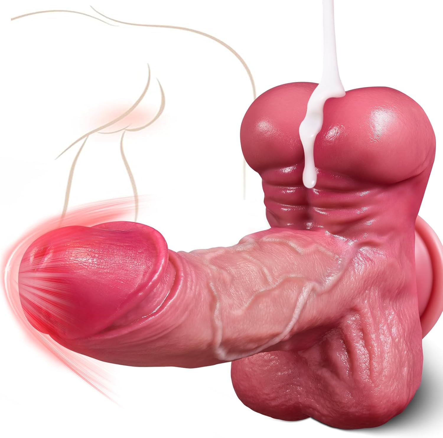 Zoom  5 In 1 Realistic Muscular Thrusting Rotation Dildo Wireless Control Vibrators With Suction Cup