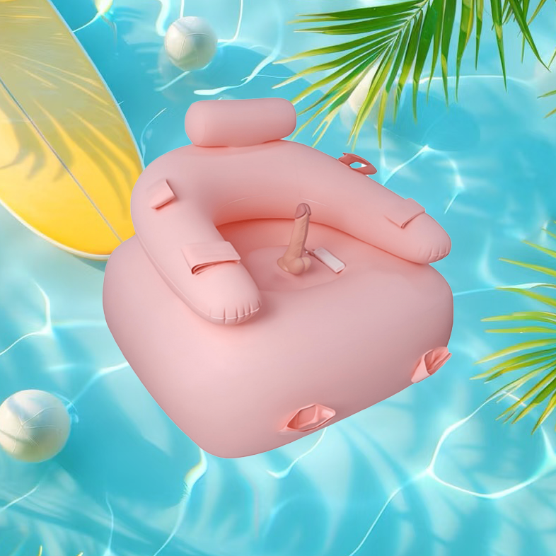 Inflatable Sex Chair with Bondage Set – Erotic Furniture with Dildo Mount & Electric Pump for Couples