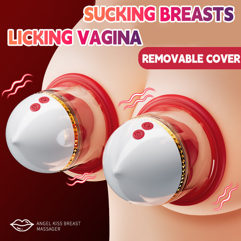 Angel Kiss Mouth Biting Vacuum Suction Breast Massager