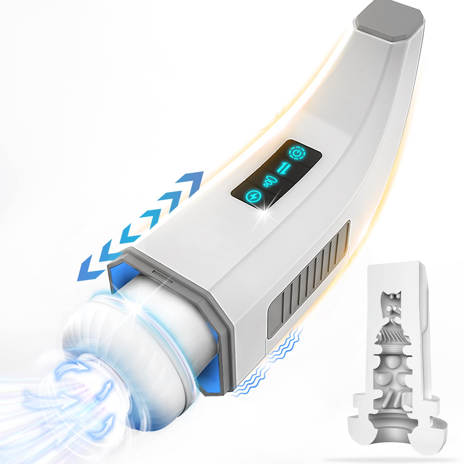 007-Ⅲ Penis 4D Clip Suction Smart Real Voice Tongue Lick Male Masturbator Cup