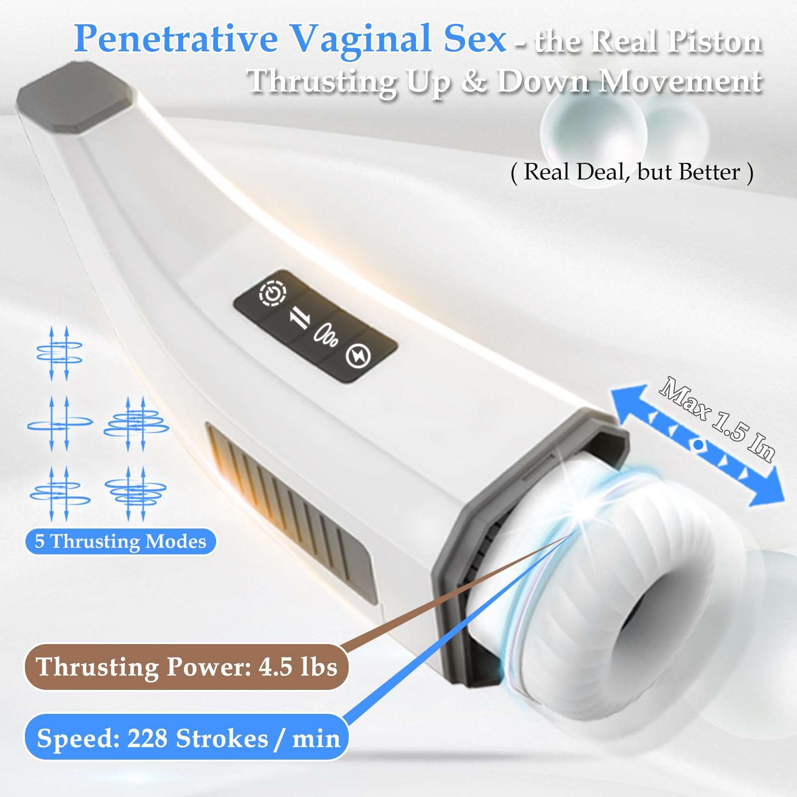 007-Ⅲ Penis 4D Clip Suction Smart Real Voice Tongue Lick Male Masturbator Cup