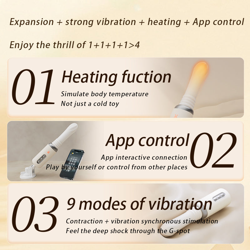 App Controlled Handsfree Dildo Machine Female Masturbation