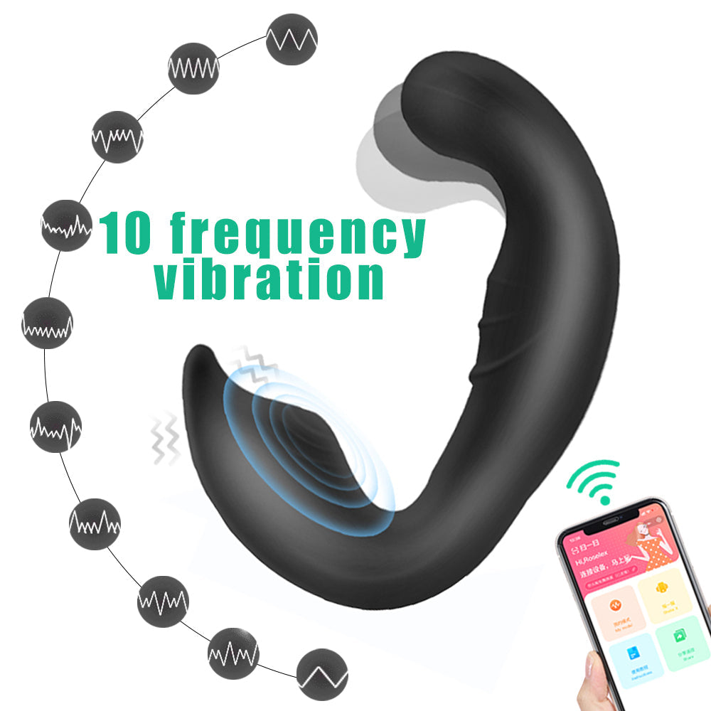 Prostata -Massagebaste App Remote Mobiltelefon Fernbedienungssteuerung Vestibular Artefact Starker Stoßschaltstein