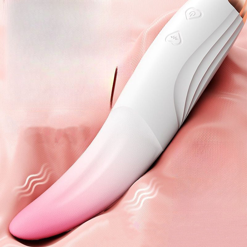 Vibrator female fun adult flirting licking tongue