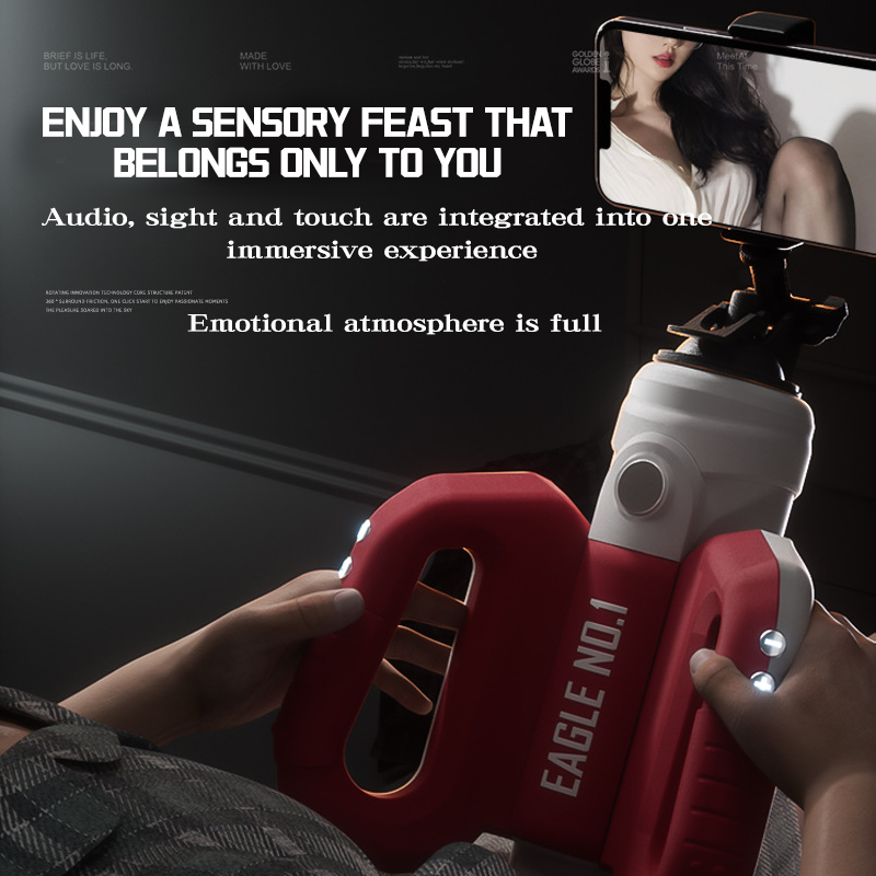 Fully automatic rotating telescopic aircraft cup for men