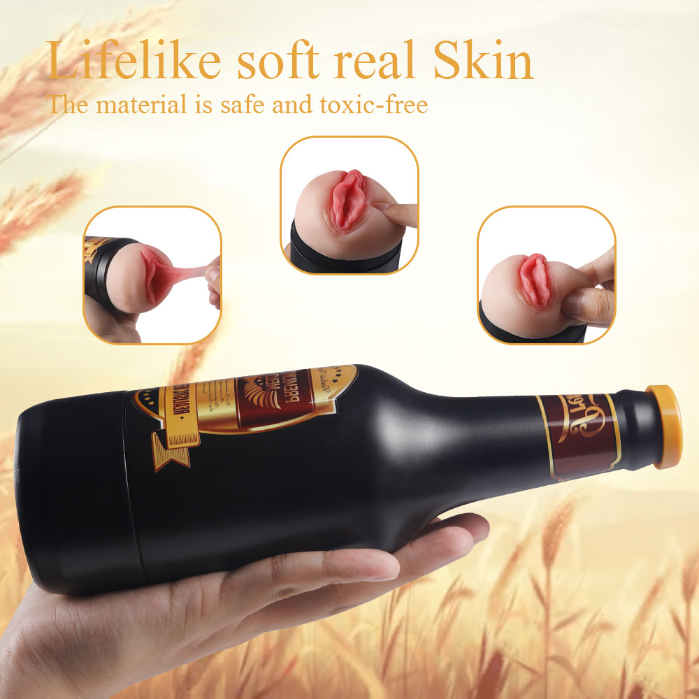 Männlicher Masturbator Erotikspielzeug tragbare Bierflasche
