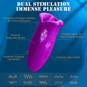 Tongue licking multi-frequency vibration bite licking mouth fun vibrator