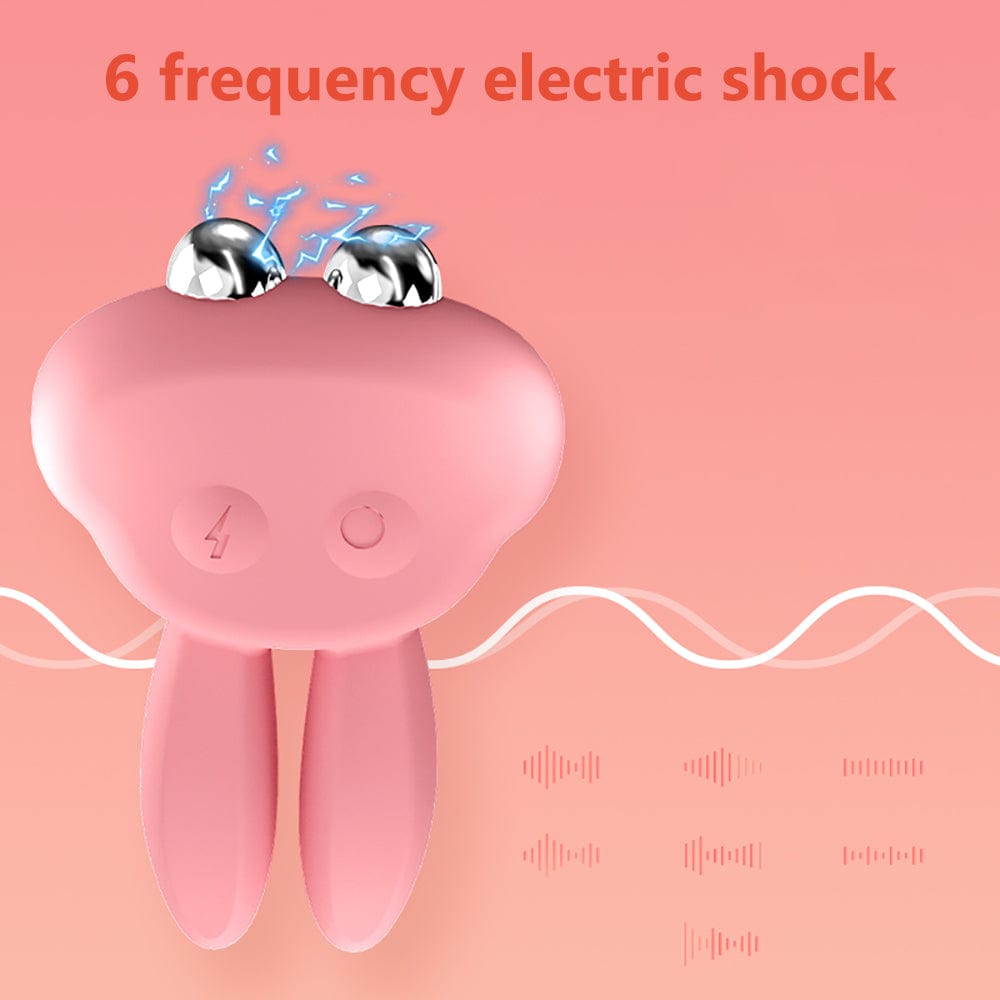 Electric Shock Rabbit Vibrator Cute Shaped Nipple Massager Clitoris Stimulator