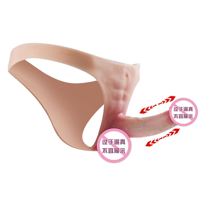 Rechargeable Silicone Strap-On Vibrator for Women