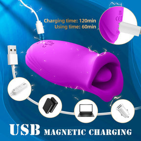 Tongue licking multi-frequency vibration bite licking mouth fun vibrator