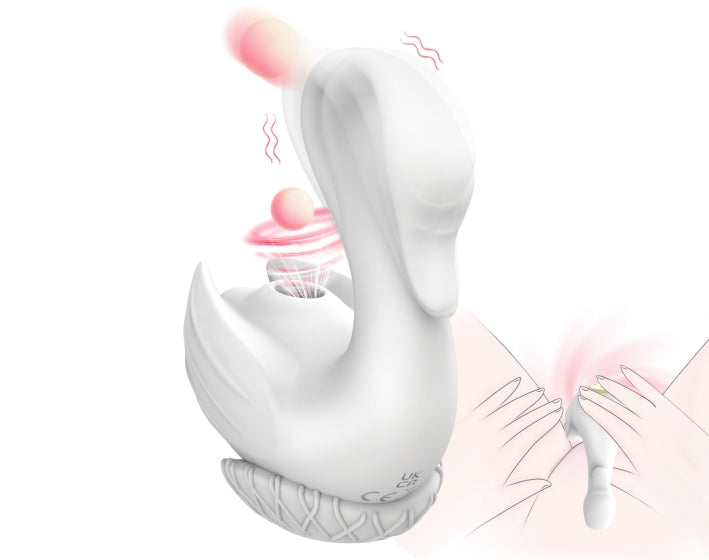 White Cygnus Suck Vibrator