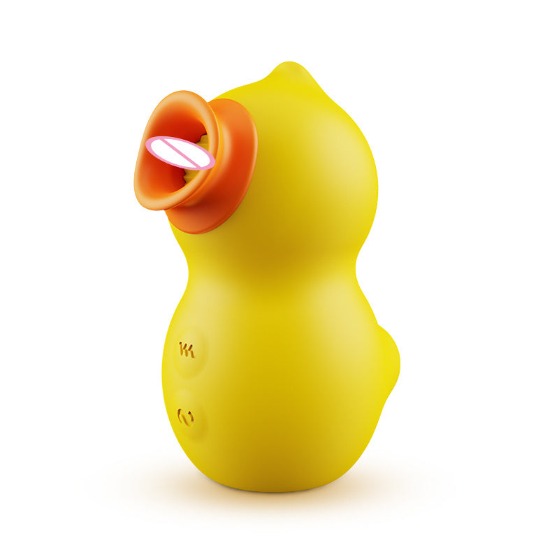 Licking duck tongue licking and sucking flirting vibrator