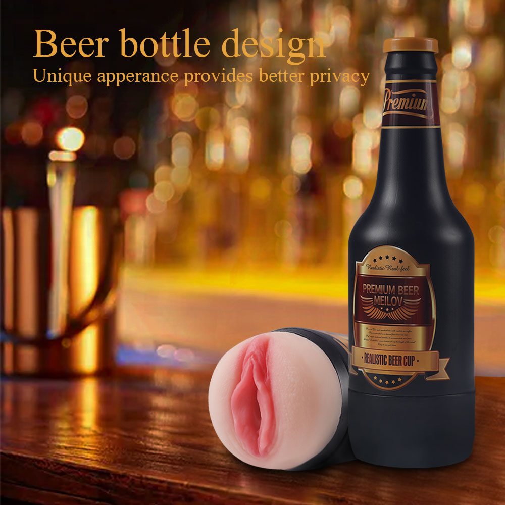 Männlicher Masturbator Erotikspielzeug tragbare Bierflasche