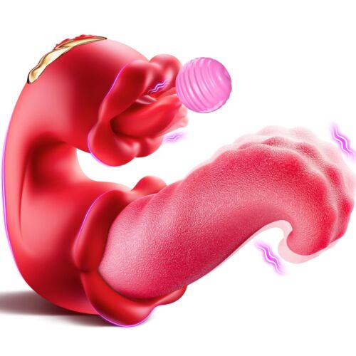 Simulated tongue licking vibrator female sex toy masturbator