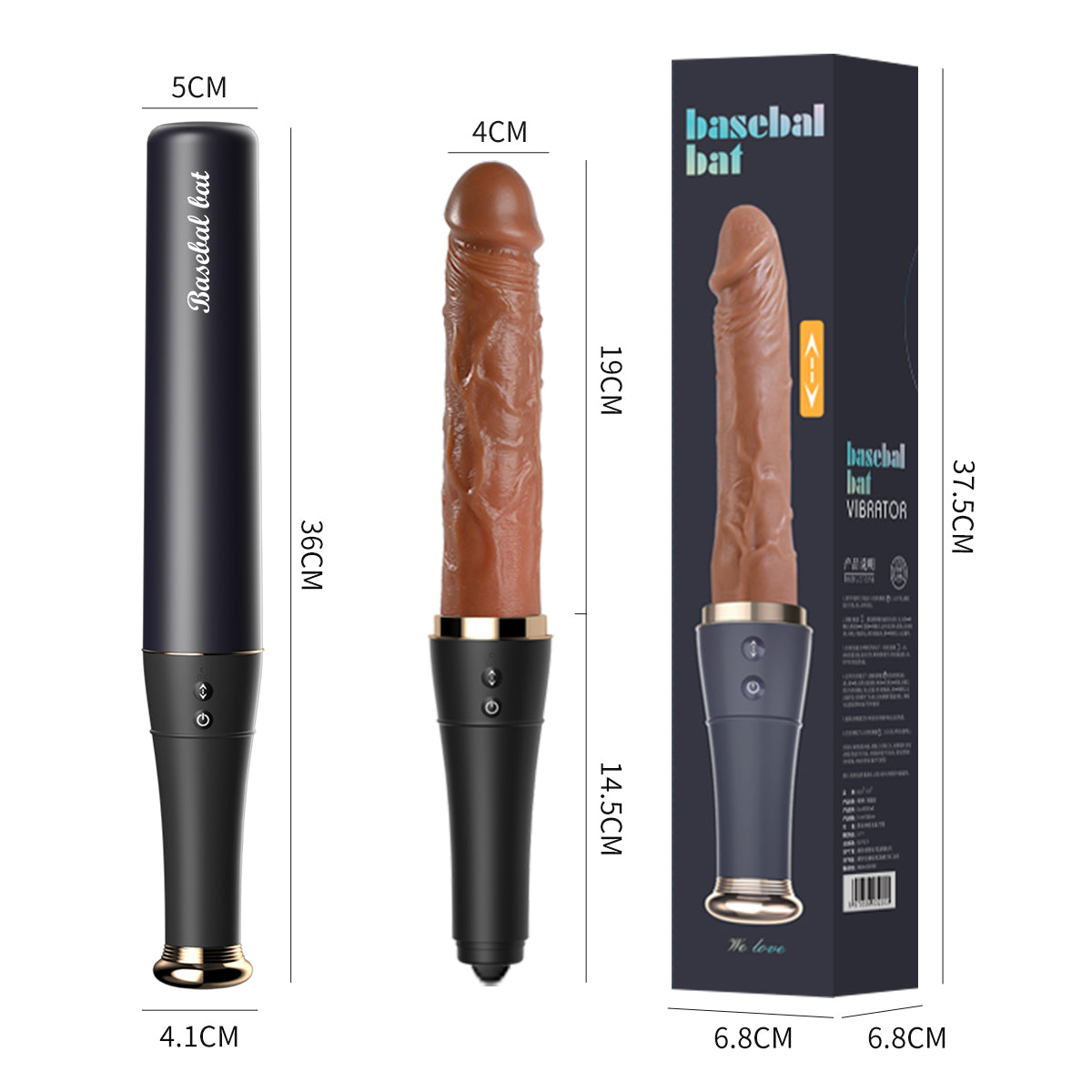 Baseballschläger weibliche Dildo Clitoris Masturbationsgerät Simulation Dildo Automatische Sexmaschine