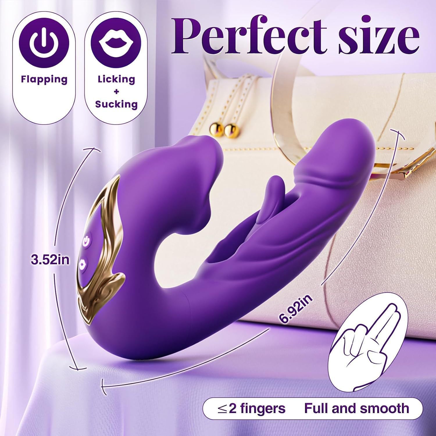 Masturbador de punto G, vibrador de lengua y bofetada tres en uno