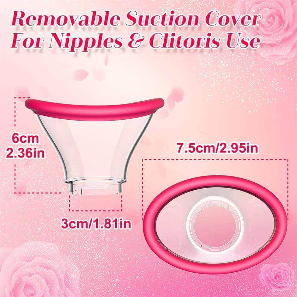 Vibrador Rose de doble acción: lamido y succión combinados