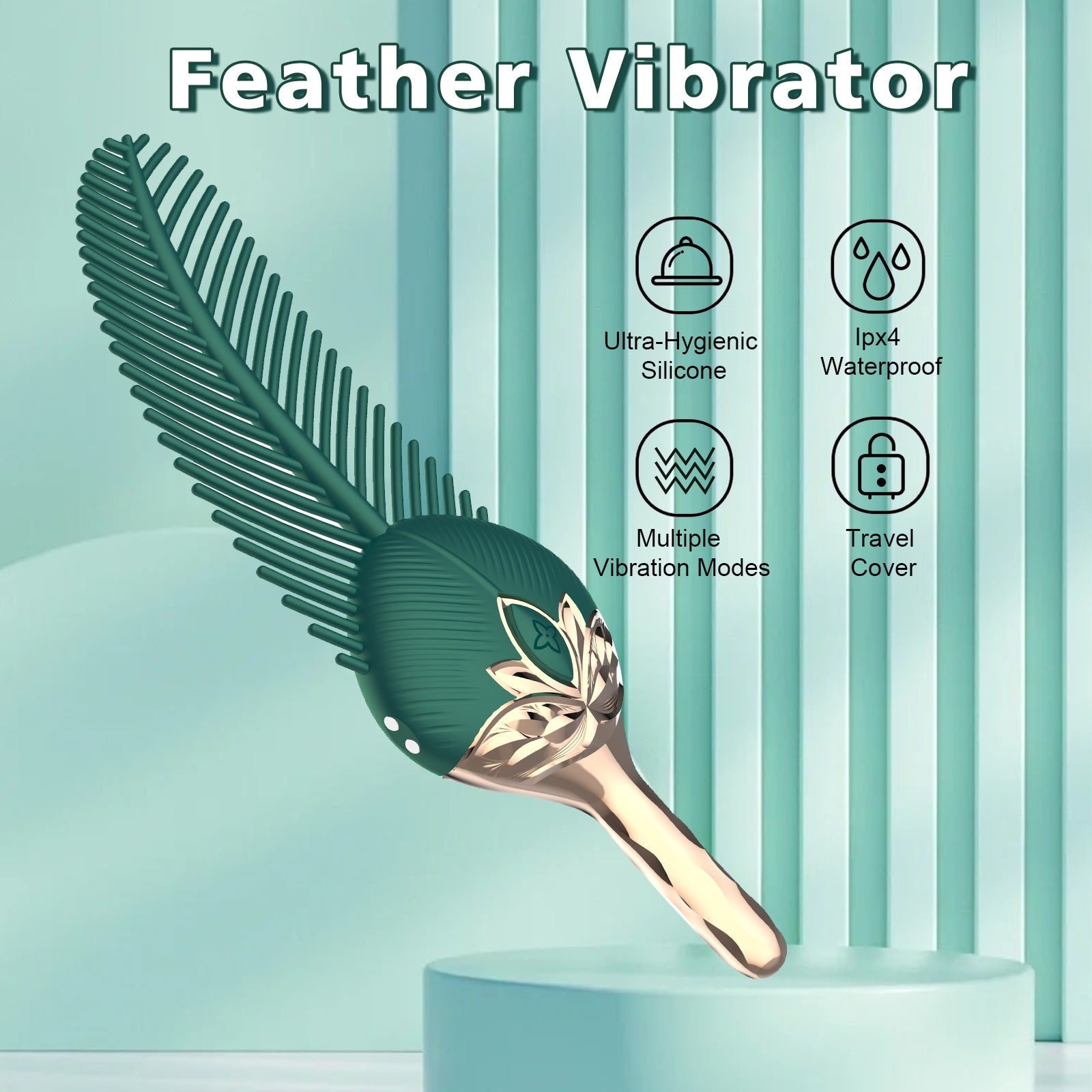 Flappy Feather - Clitoral Stimulator Body Massager Couple Sex Toy With 10 Modes Vibration