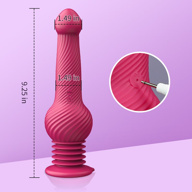 Knoten Monster 10 Schubvibrieren riesiger Dildo 9,25 Zoll