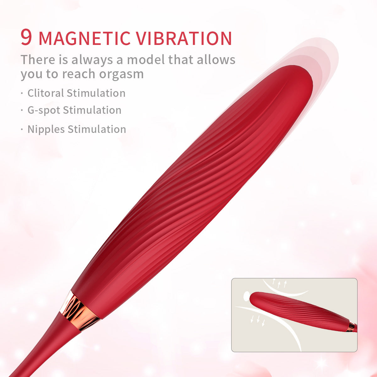 Vibrador Rose, dispositivo de masturbación de impacto telescópico totalmente automático.