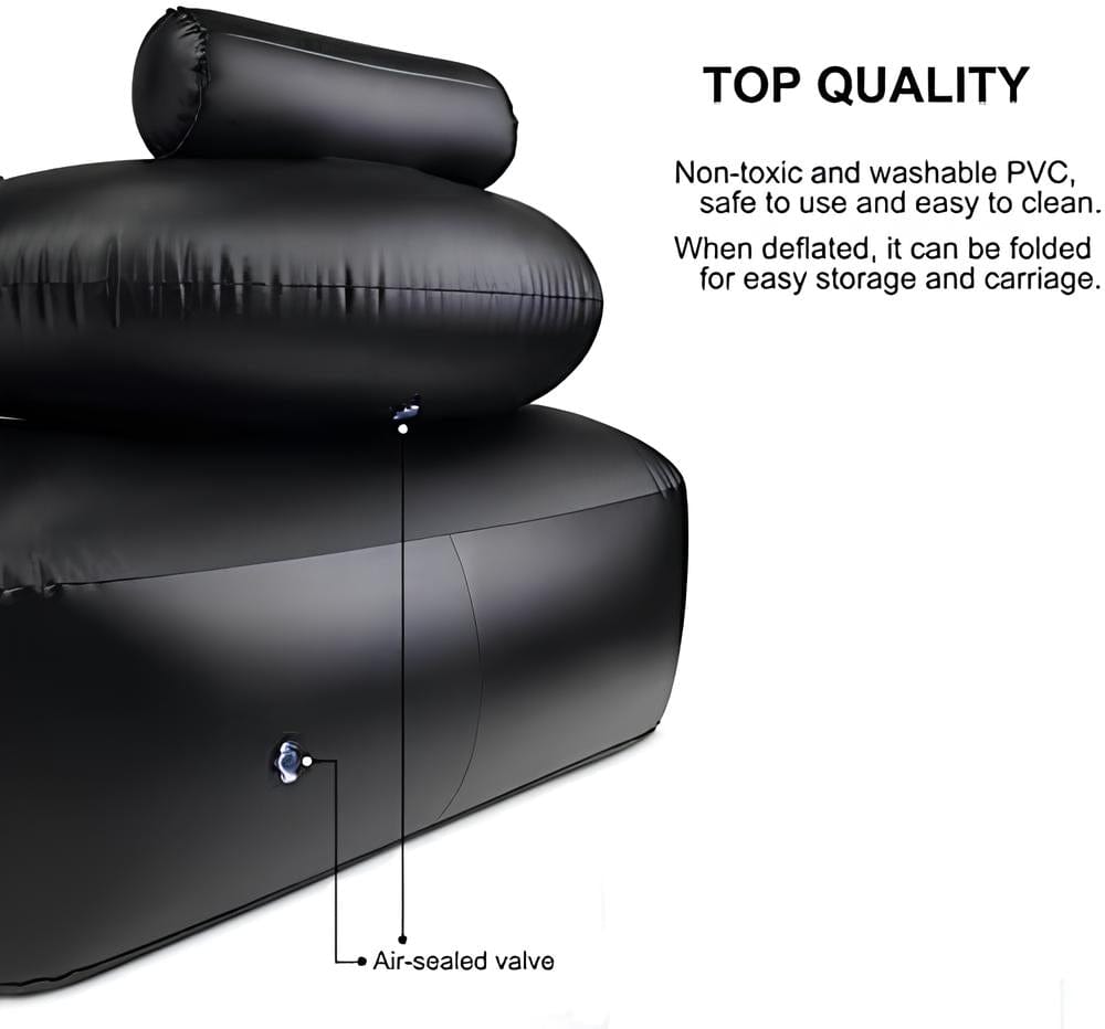 Inflatable Sex Chair with Bondage Set – Erotic Furniture with Dildo Mount & Electric Pump for Couples