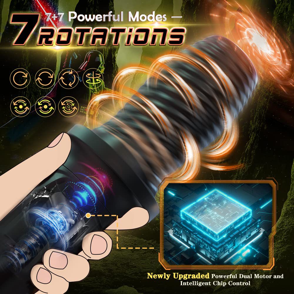 Gawk Gawk Black (mit Abdeckung) Tivino rotierende Vibration männlicher Masturbationsbecher