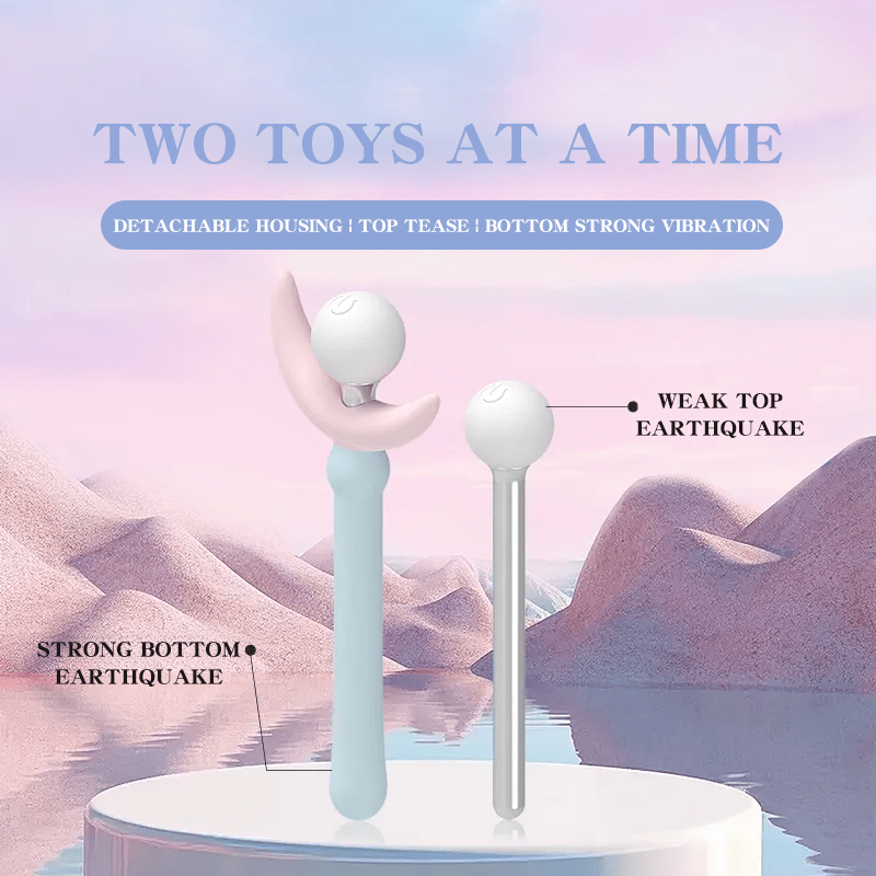 Princess Wand Vibrator – 10-Mode Detachable Clit Stimulator, IPX7 Waterproof, Quiet & Rechargeable