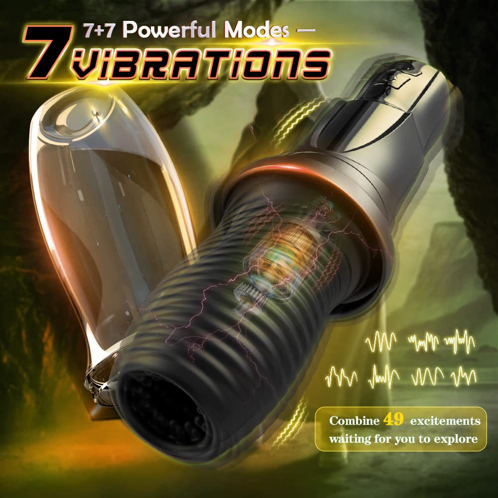 Gawk Gawk Black (mit Abdeckung) Tivino rotierende Vibration männlicher Masturbationsbecher