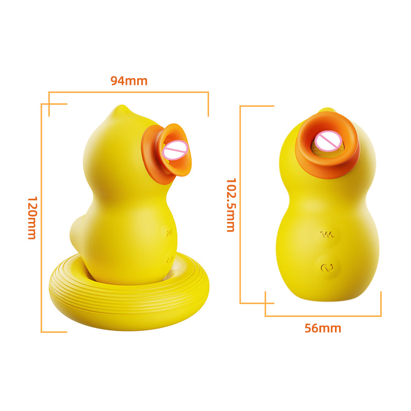 Licking duck tongue licking and sucking flirting vibrator
