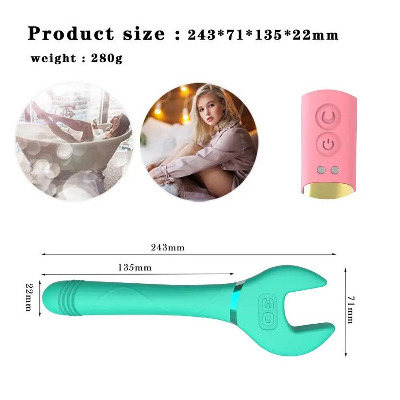 Automatic Retractable Wrench Vibrator for Women - Personal Massage Toy