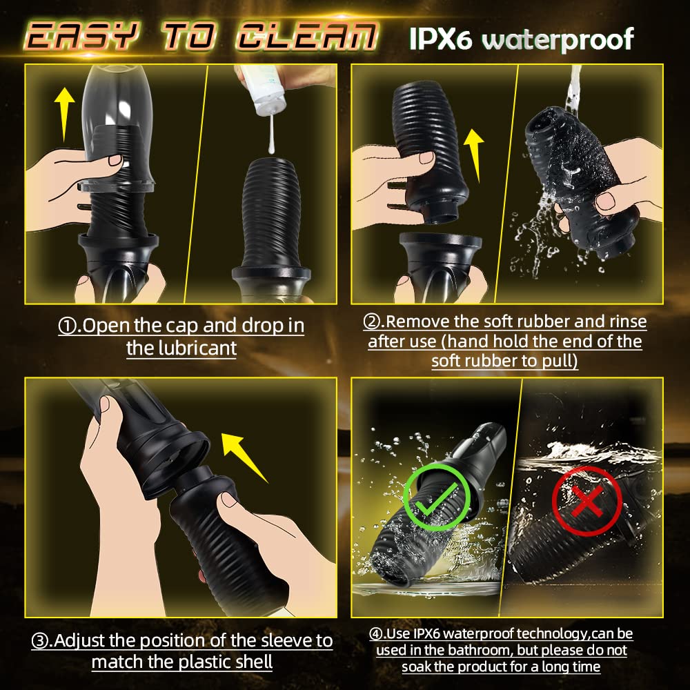 Gawk Gawk Black (mit Abdeckung) Tivino rotierende Vibration männlicher Masturbationsbecher