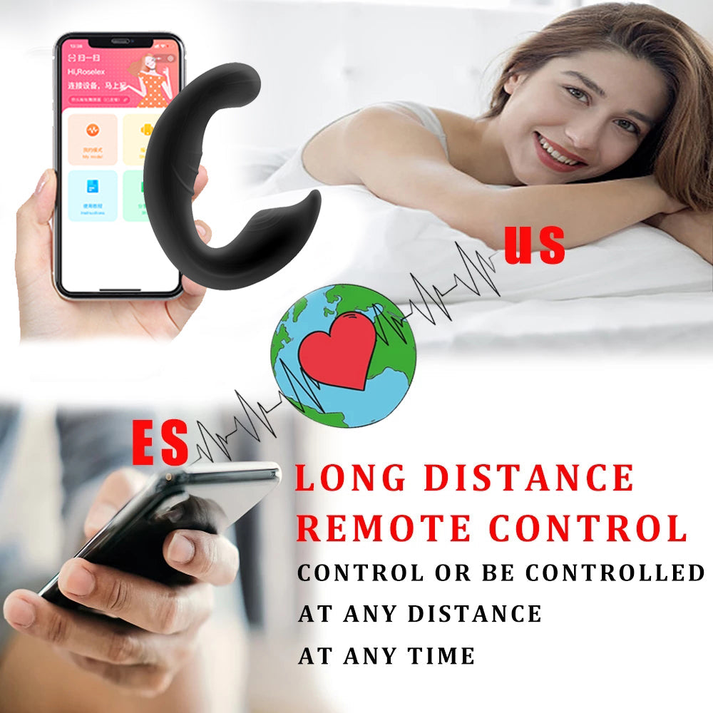 Prostata -Massagebaste App Remote Mobiltelefon Fernbedienungssteuerung Vestibular Artefact Starker Stoßschaltstein