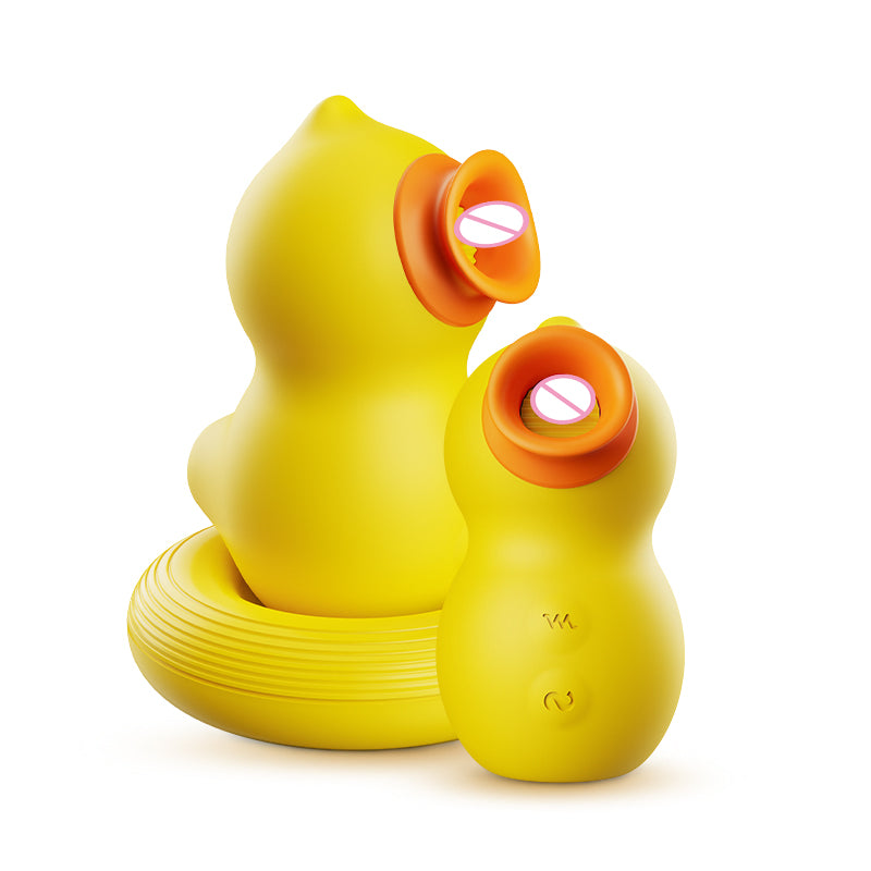 Licking duck tongue licking and sucking flirting vibrator