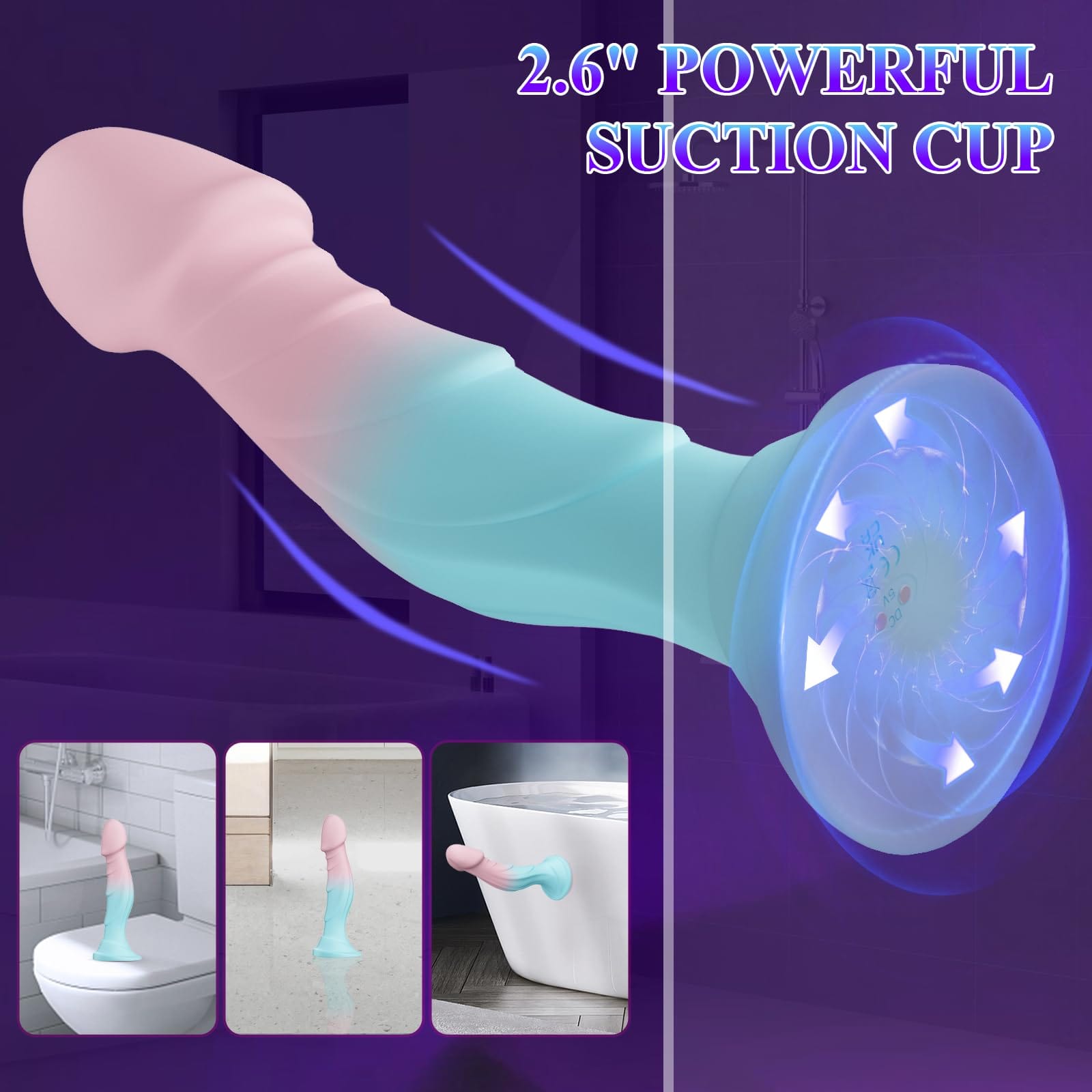 7.5” Realistic Silicone Dildo – Suction Cup, 9 Vibration Modes, Remote-Controlled, Waterproof & Rechargeable